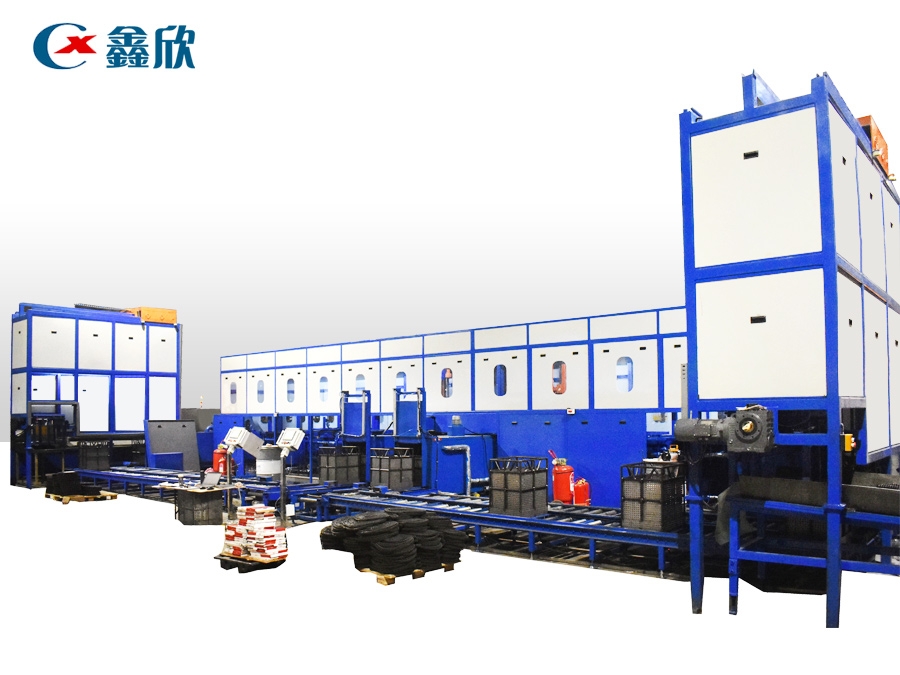 Automatic vacuum cleaning, drying and oiling line