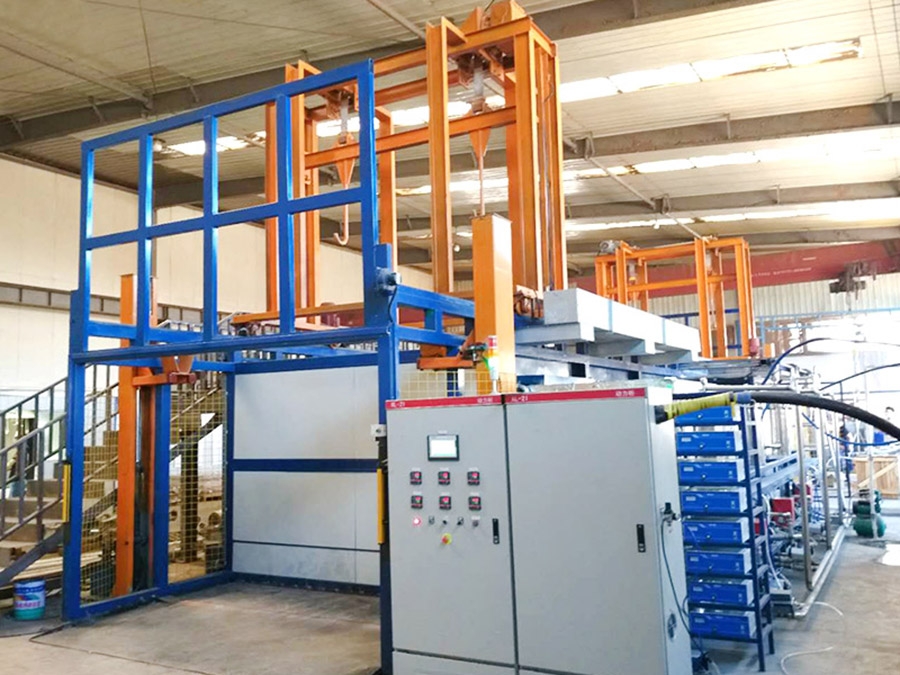 Gantry type high-speed rail parts cleaning and drying line